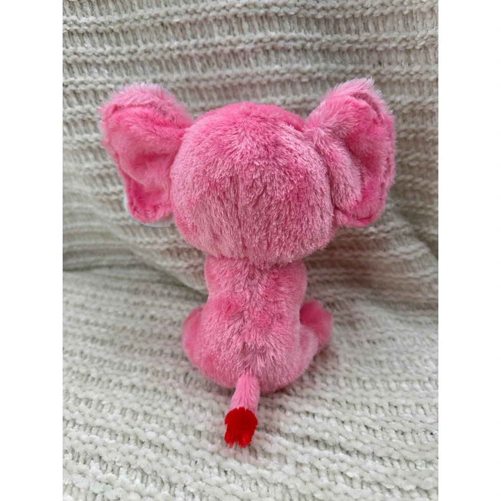 Ty Beanie Boos Tender Elephant Plush Pink Heart Ears 6 inch Stuffed Animal‎ Toy